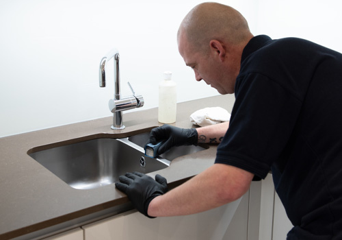 Stainless Steel Repair To Kitchen Surface refinishing Touch