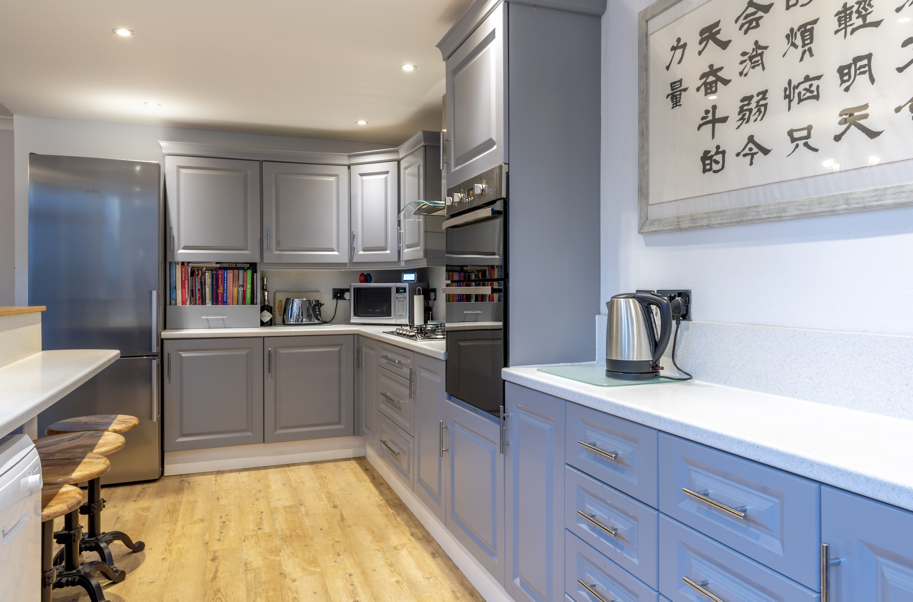 Kitchen Refurbishment Blue after alteration Refinishing Touch