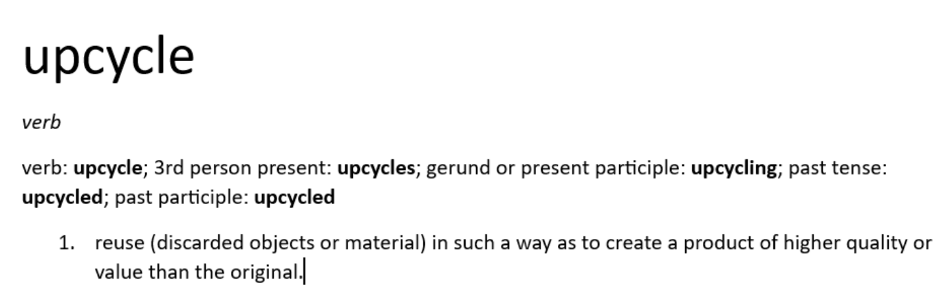 Upcycle Definition