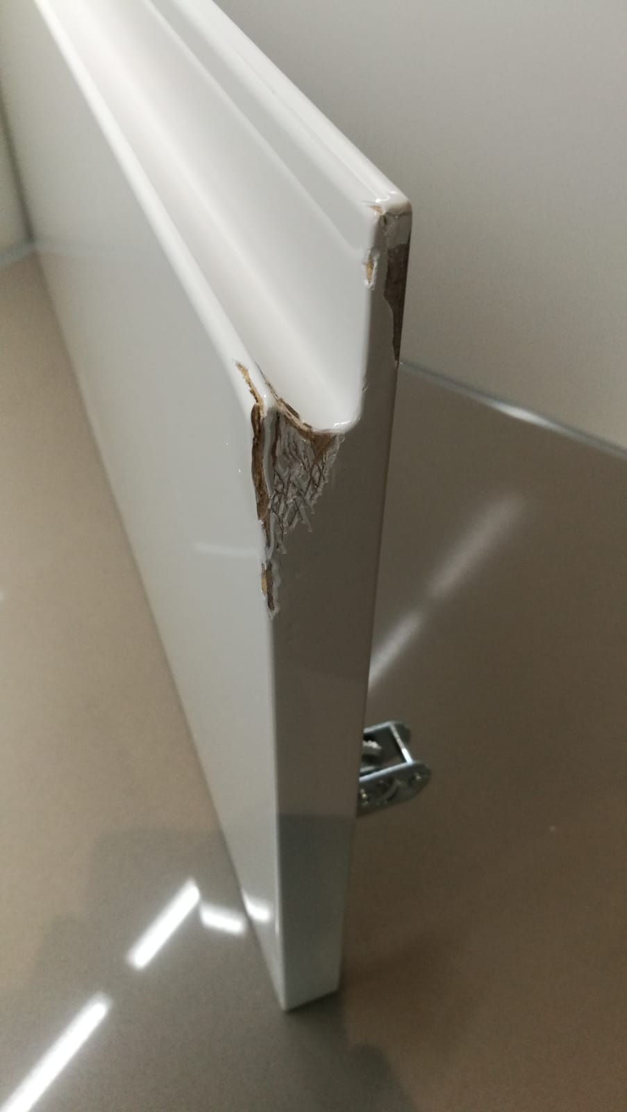 Kitchen cabinet fascia damaged
